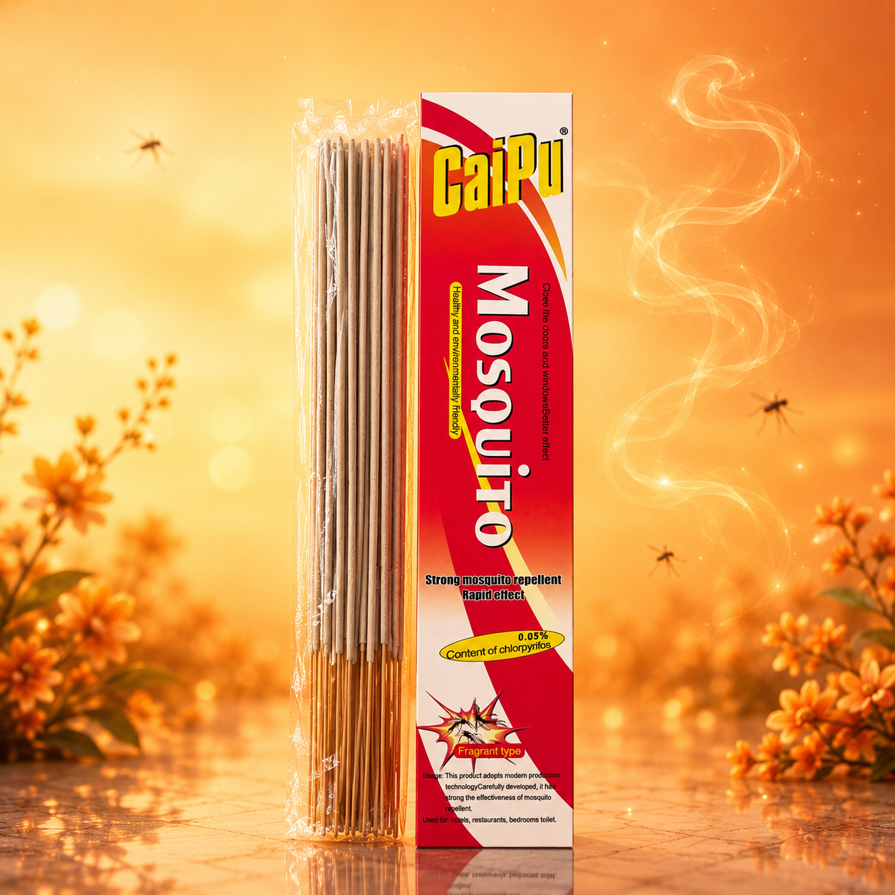 CaiPu Super Killer Red Pack Lightning Action Mosquito Sticks